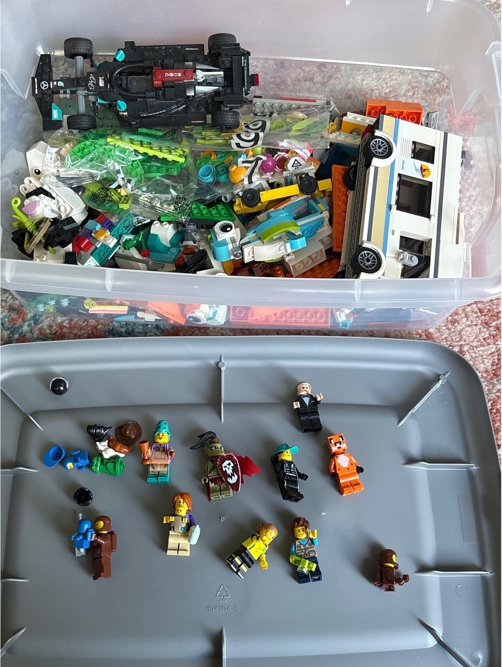 LEGO Bulk Lot with Minifigures & Vehicles - Mixed Bricks Estate Bundle